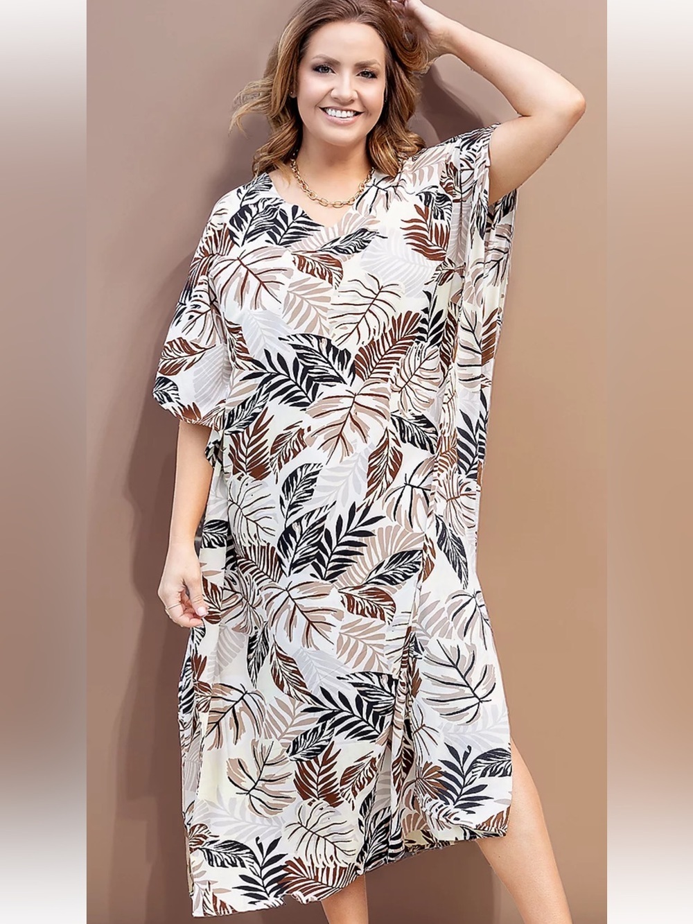 Brandis Dress Out Loud Regular Cheat the Heat Island Caftan XL